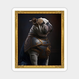 Bulldog - Medieval Knight (Framed) Magnet