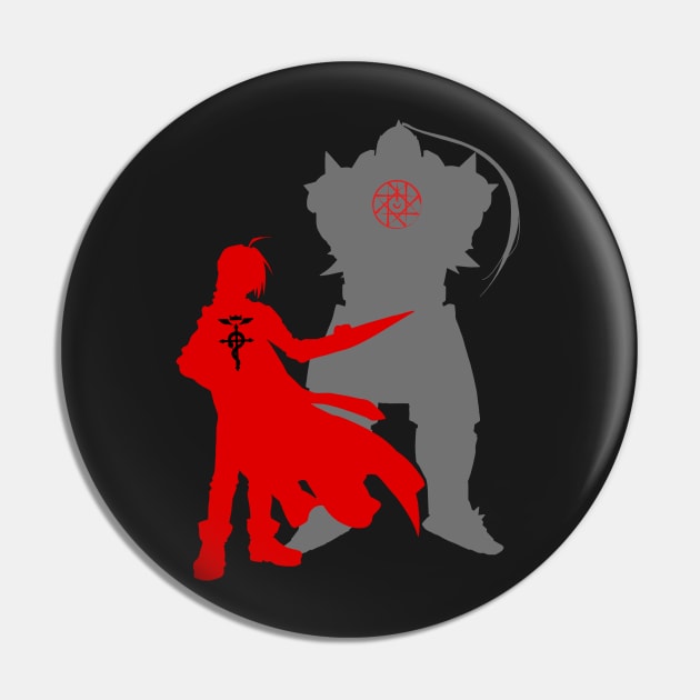 Edward and Aplhonse Elric FullMetal Alchemist Pin by SirTeealot