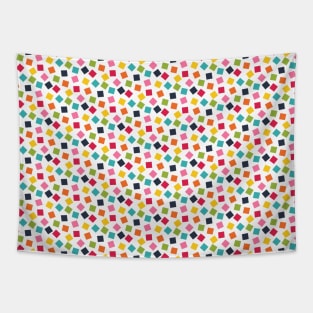 Bright Confetti Squares Pattern Tapestry