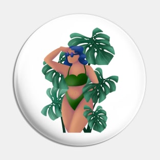 Plant Lady Summer, Beach and Monstera Plants Pin