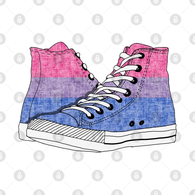 Bi-Sexual Pride Flag Hi-Top Design by PurposelyDesigned