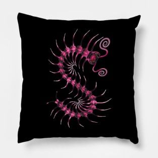 Bold Pink Centipede Pillow