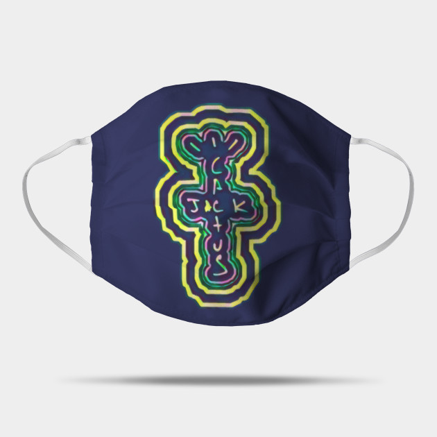 Cactus Jack Blue Yellow Travis Scottt Masque Teepublic Fr
