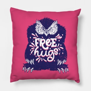 Free Hugs Owlbear Pillow