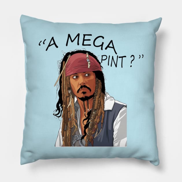 Johnny Deep: " a mega pint ? " Pillow by sayed20