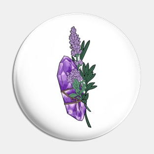 Amethyst and lavender Pin