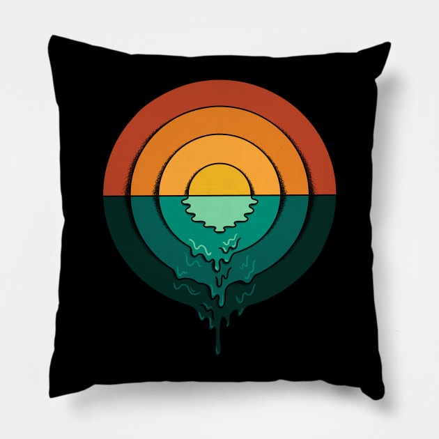 circle landscape Pillow by coffeeman