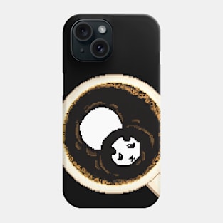 Black coffee and panda Phone Case