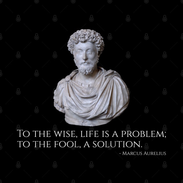 Marcus Aurelius Quote On Life, The Wise, And The Fools by Styr Designs