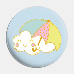 Cleo the happy little Cloud Pin