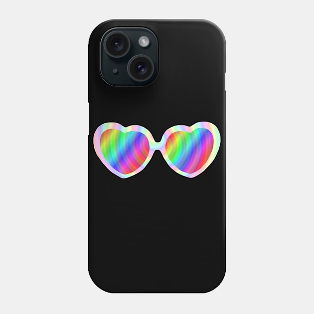 Spiral Hypnotize Heart Sunglasses Phone Case by Art by Deborah Camp