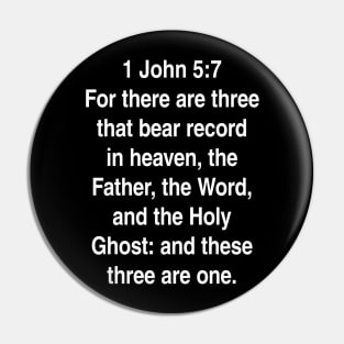 1 John 5:7  Bible Verse Typography KJV Pin