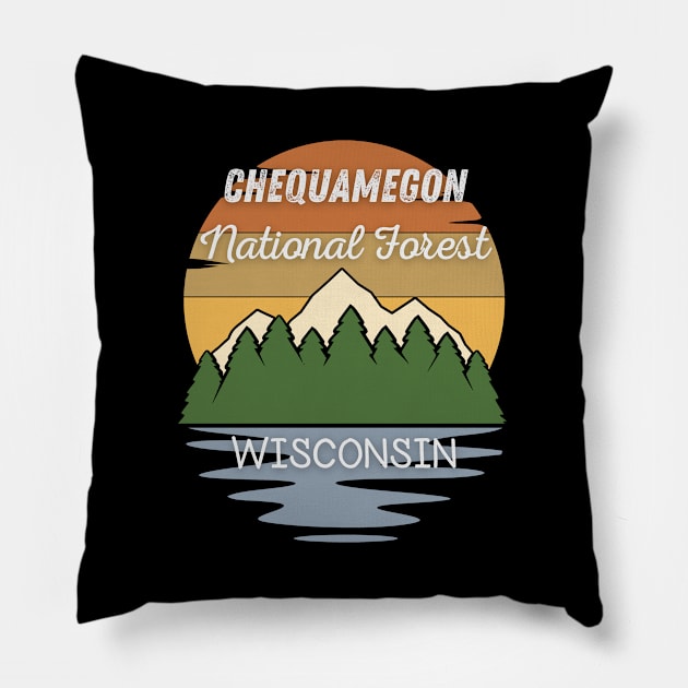 Chequamegon National Forest Wisconsin Pillow by Compton Designs