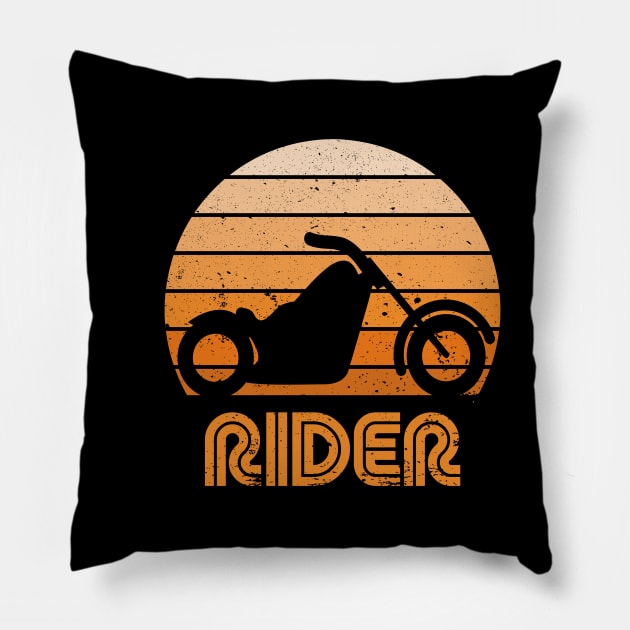 Retro Rider Pillow by rojakdesigns