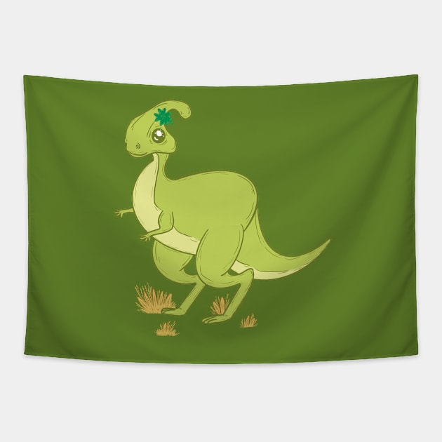 Shamrock dinosaur Tapestry by Xatutik-Art