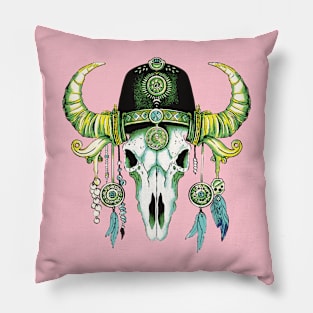 Buffalo skull wild west Pillow