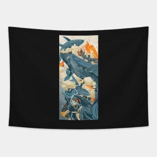 The Myth of Japanese Whales Tapestry