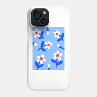 Blue Floral Pattern Phone Case