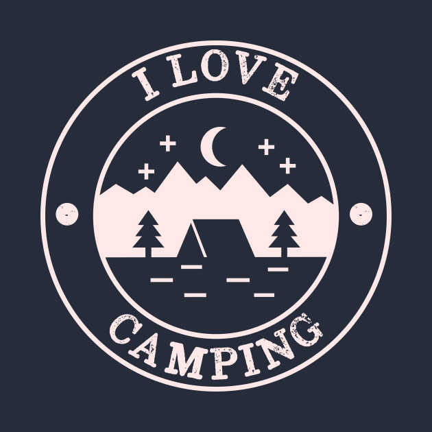 Distressed Vintage I love camping by happinessinatee