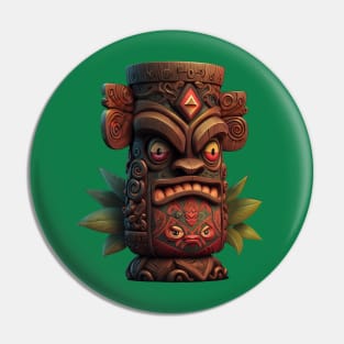 Grrrr Frustrated TIKI statue Pin