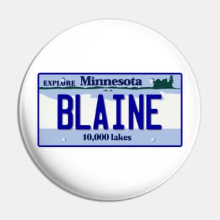 Blaine MN License Plate Pin