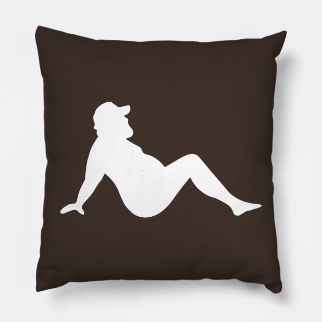 Trucker Mudflap Guy Pillow by BuzzBenson