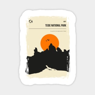 Teide National Park Vintage Minimal Travel Poster Magnet