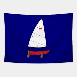 Naples Sabot Sailboat - Red Tapestry