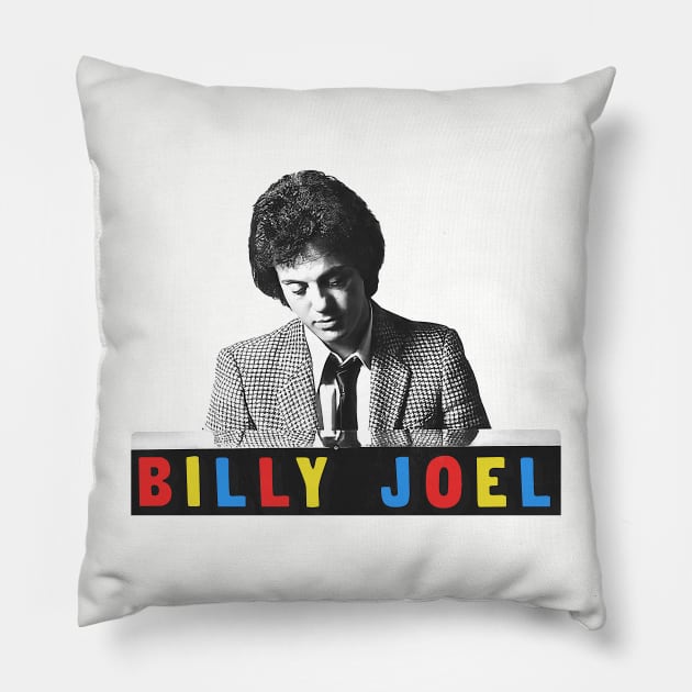 Billy Joel / Retro Style Fan Design Pillow by DankFutura