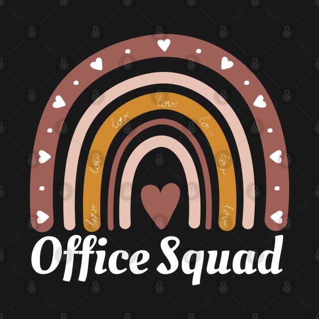 Office Squad Boho Rainbow Administrative Assistants School by Johner_Clerk_Design