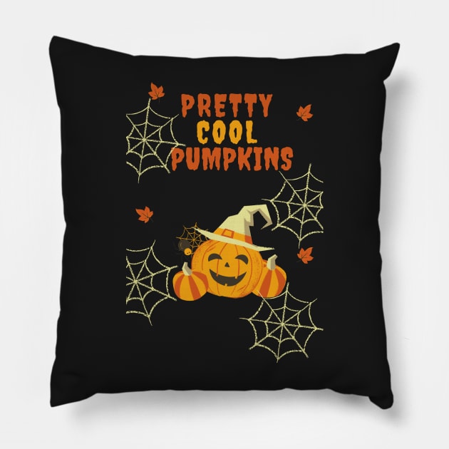 Pretty Cool Pumpkins Funny Halloween Gift Pillow by Famgift