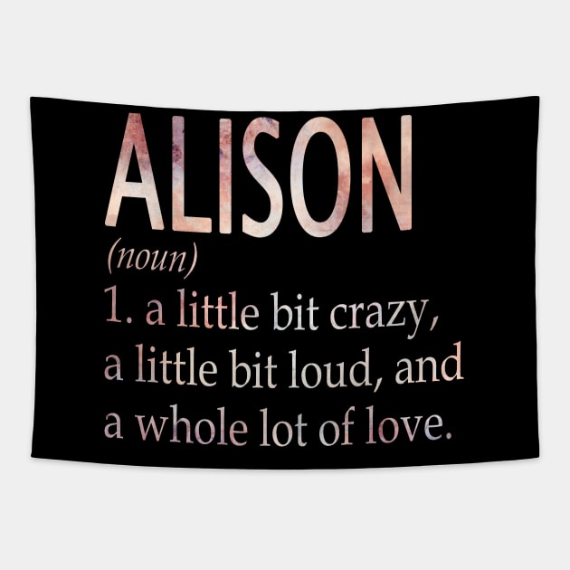 Alison Girl Name Definition Tapestry by ThanhNga