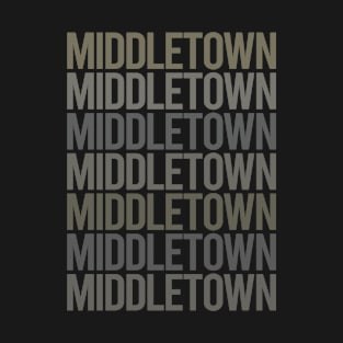 Gray Text Art Middletown T-Shirt