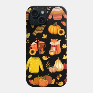 Thanksgiving Harvest Cute AnimalsT-Shirt Phone Case