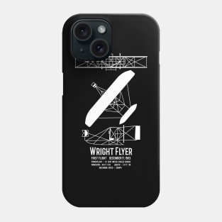 Wright Brothers Flyer First Plane Infographic Diagrams Phone Case