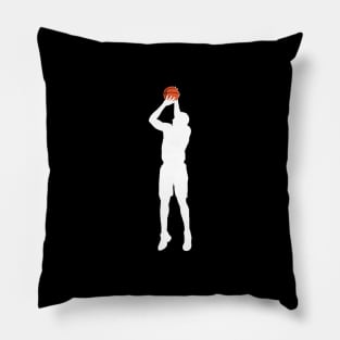 Shoot basketball jump slam silhouette Pillow