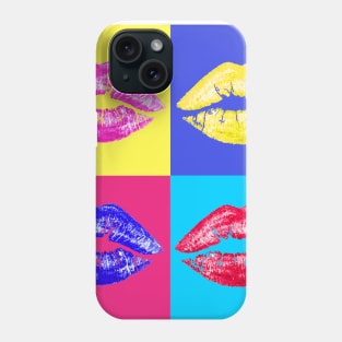 LIPS ON COLOURED SQUARES Phone Case