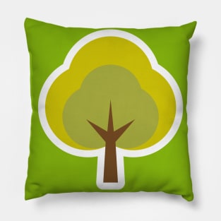 Green tree plant t-shirt Pillow