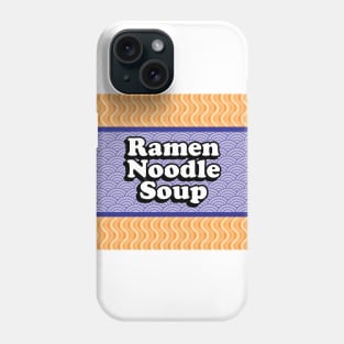 Instant Ramen Noodle Soup Packet Blue Phone Case