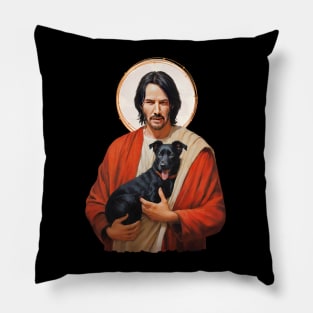 Saint keanu reeves Pillow