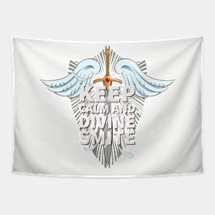 Dungeons and dragons Paladin Keep Calm and Smite Tapestry