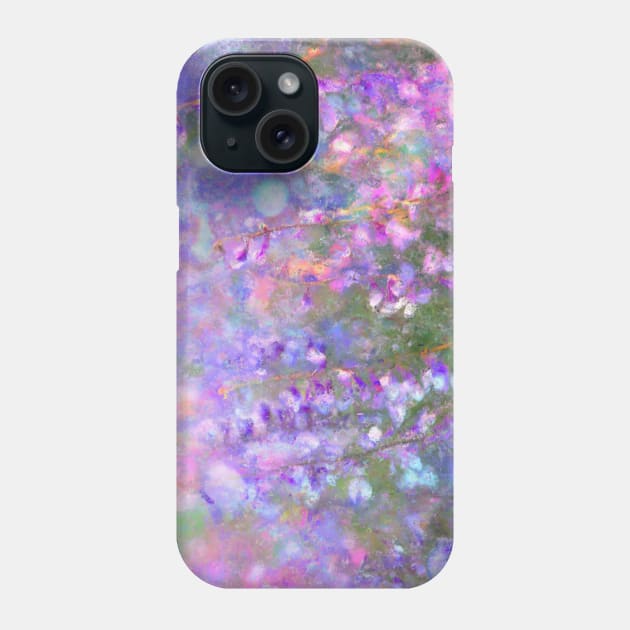 Field of Tall Purple Flowers Impressionist Painting Phone Case by BonBonBunny