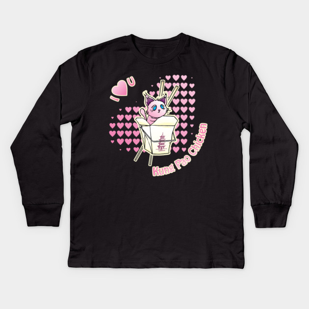 Cute Kung Pao Chicken Kitten T Shirt Kawaii Shirt Funny Shirt Pastel Goth Clothing Kung Pao Kitten Kids Long Sleeve T Shirt Teepublic