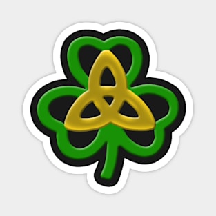 Shamrock And Trinity Knot Magnet