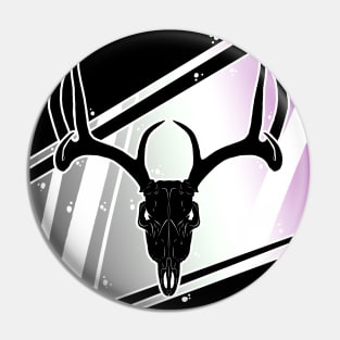 Ace Pride Skull - Deer Pin