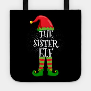 sister Elf Family Matching Christmas Group Funny Gift Tote