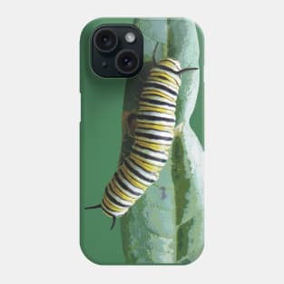 Monarch Caterpillar on a Leaf Phone Case