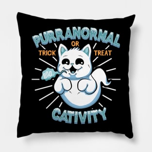 funny cat halloween for kids Pillow