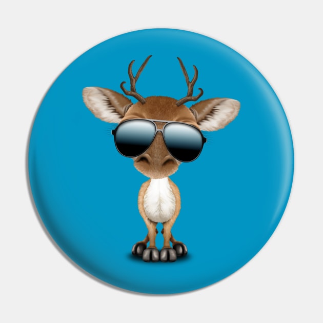 Cute Baby Deer Wearing Sunglasses Pin by jeffbartels