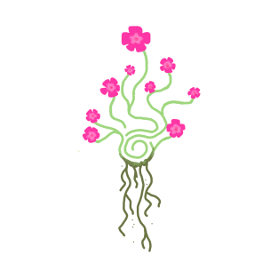 Spiral Flower: Pink T-Shirt